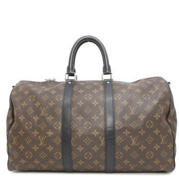 Louis Vuitton Monogram Macassar Boston Bag Keepall Bandouliere - Picture 1 of 8
